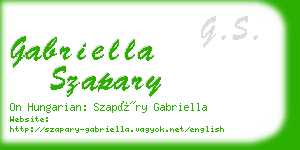 gabriella szapary business card